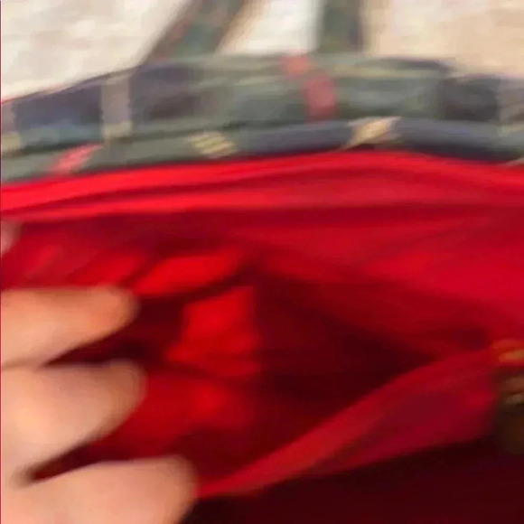 Vintage Polo by Ralph Lauren Dark Green Plaid Shoulder Bag - Picture 6 of 10